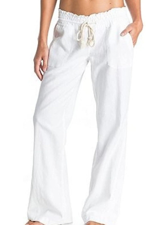 Roxy Pants - Roxy White Wide Leg Beach Pants 25”Long